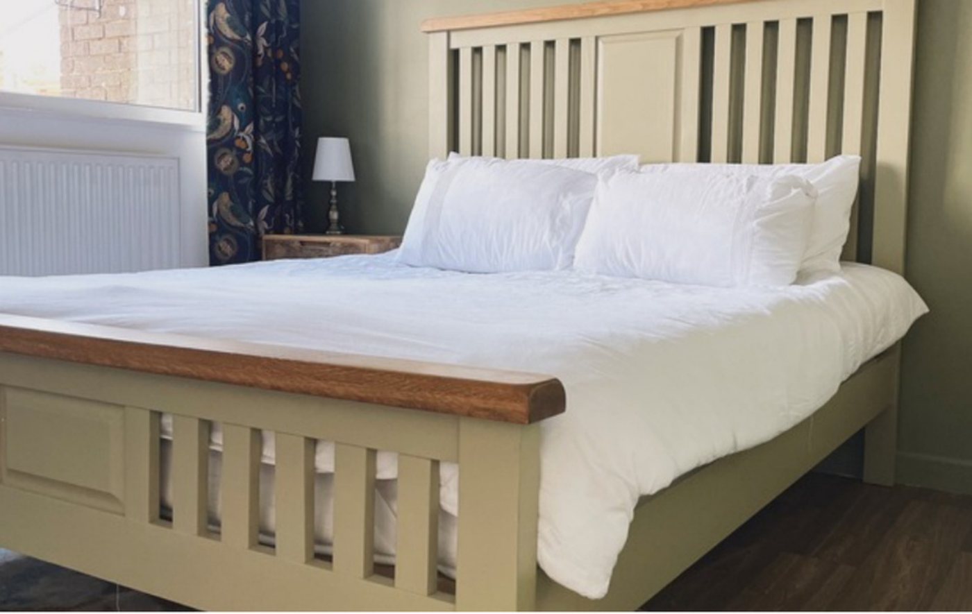 Bedroom 1 at Ty Ray Penmaes